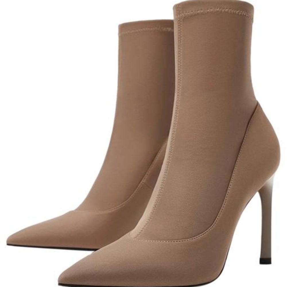 Zara Heel Sock Style Ankle Boot